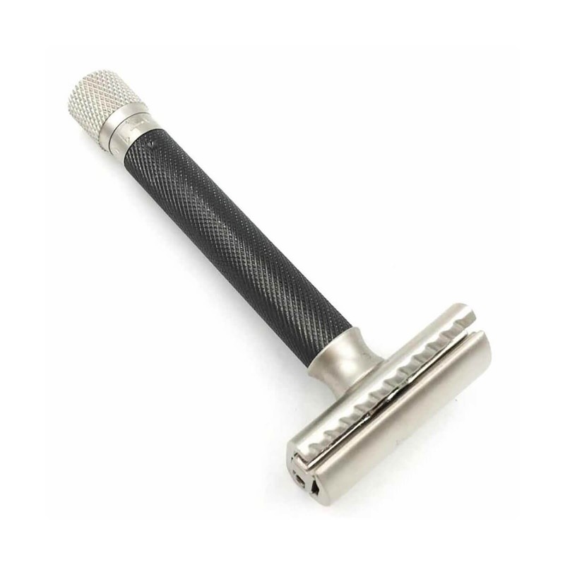 Parker Safety Razor Variant Adjustable Safety Razor - Graphite Handle,