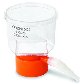 Corning #430626, 150mL Bottle Top Vacuum Filter, 0.22µm Pore 13.6cm² CA Membrane, Fits 45mm Diameter Necks, Sterile (Single)