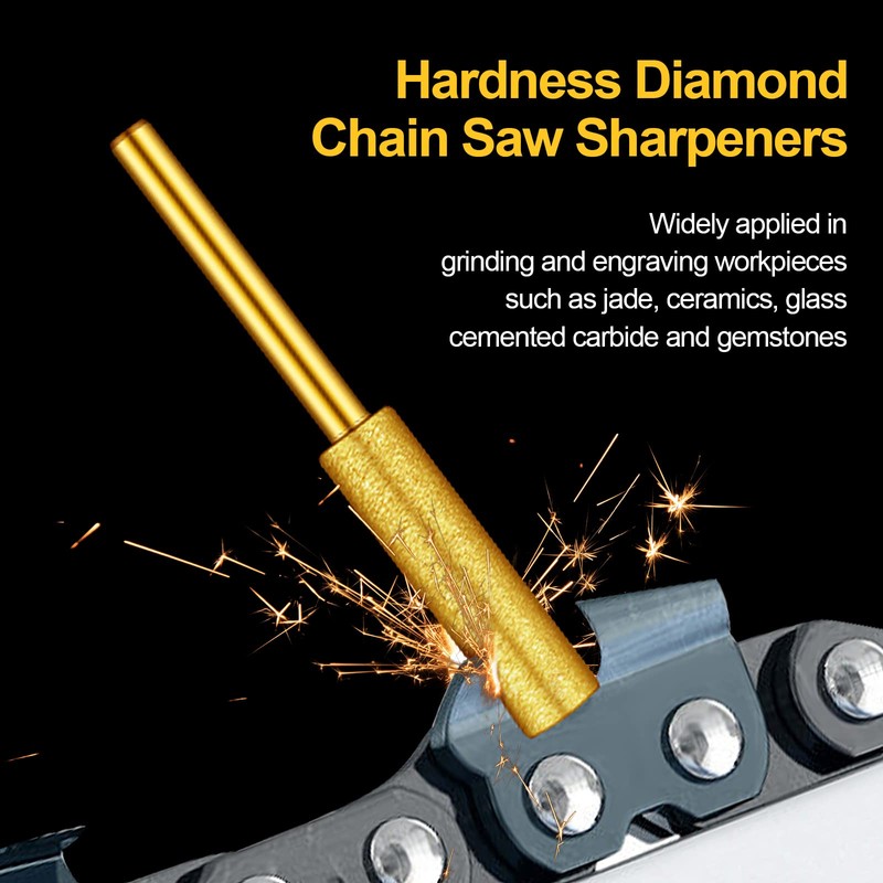 120 Pcs Diamond Chainsaw Sharpener Stones Bits High Hardness Chainsaw