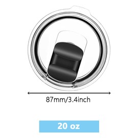 2 Pack Tumbler Lids For 20 Oz Magnetic Replacement Covers Tumbler Pints for Suitability Yeti Rambler Ozark Trail Old Style Rtic（20oz, 2）
