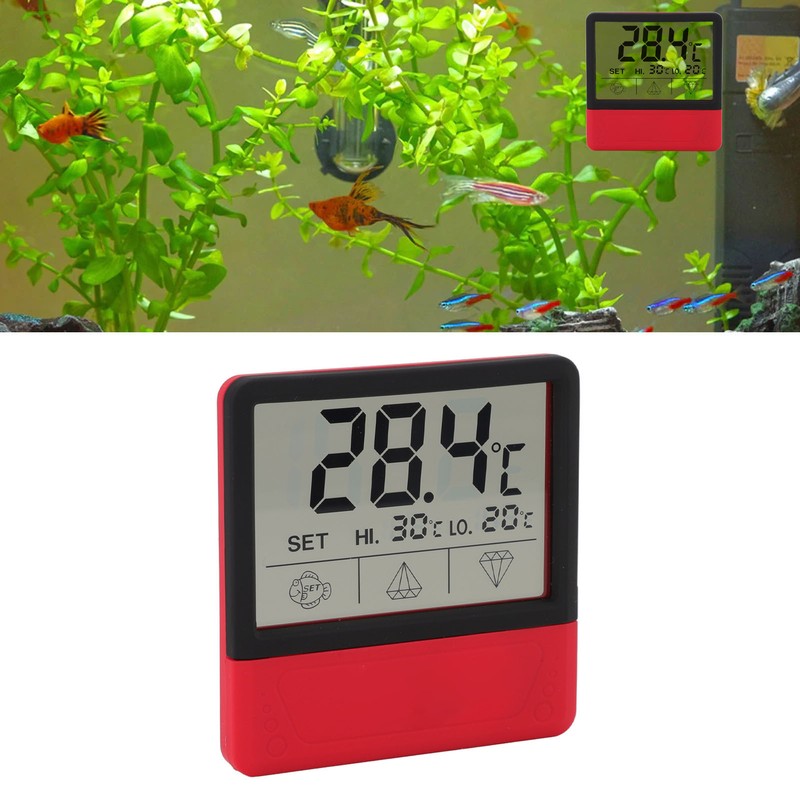 Digital Aquarium Thermometer High Accuracy High Temperature Alarm LED Fish