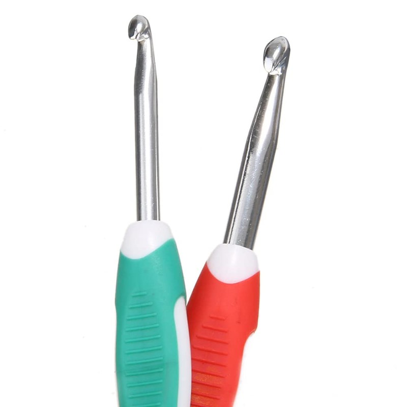9PCS Ergonomic Crochet Hooks Set Extra Long Handle Comfort Grip