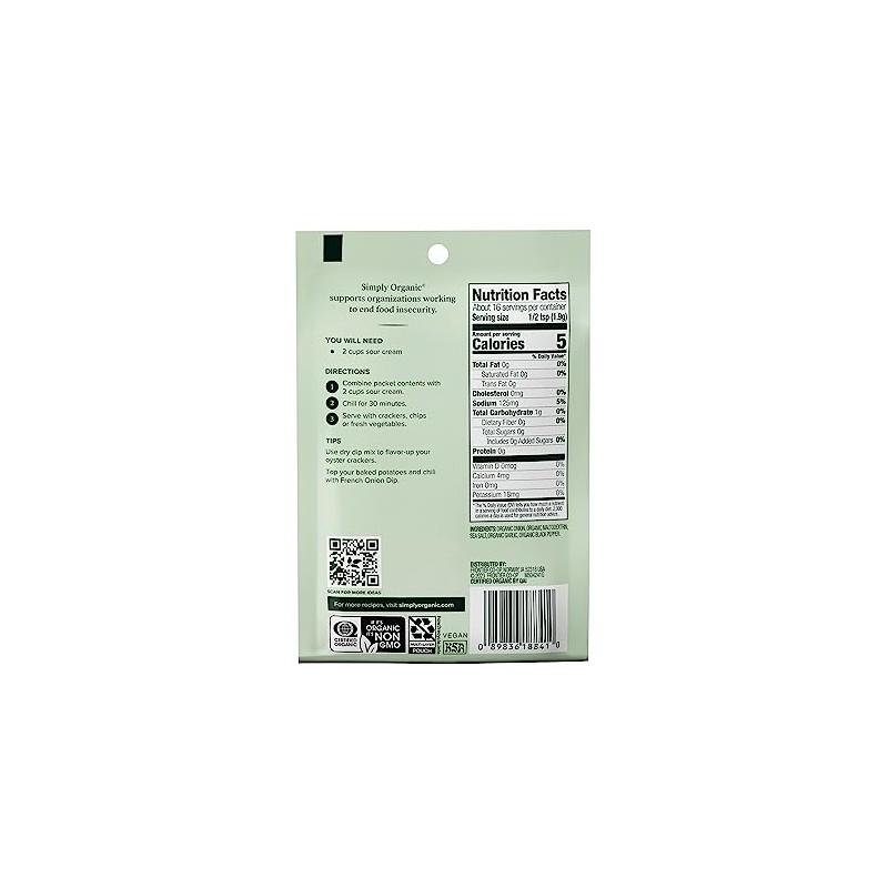 Simply Organic Dip Mix, French Onion, 1.1 oz