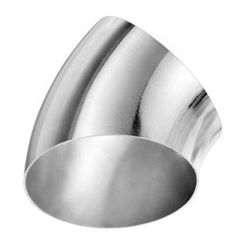 M METERXITY OD 4 Inch 45 Degree Mandrel Bend Elbow, Thicken 1.5 mm 304 Stainless Steel Exhaust Elbow Pipe for Car Modified Exhaust System, Stair Handrail Bend, Height 105 mm