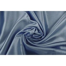 New Creations Fabric & Foam Inc, 60" Wide 100% Polyester L'Amour Satin Fabric (Steel Blue 931, 1 Yard)