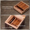 GLENCREAG FT-2042 Cigar Humidor Box for 55 to 85 Counts,