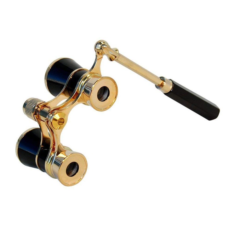 HQRP - Binocolo da opera 3 x 25, nero con