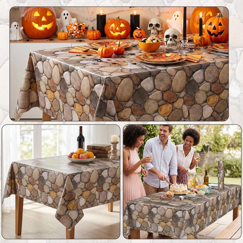 party greeting 51 in x 98 Ft Cobblestone Wall Tablecloth