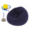 T-FOUR Sillón Inflable Silla Aterciopelada Cómodo Sofá +Bomba (Violeta Oscuro)