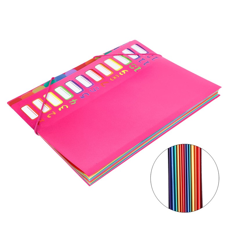 Project Folder A4 Organiser Desk Folder 12/20 Compartments Desk Folder
