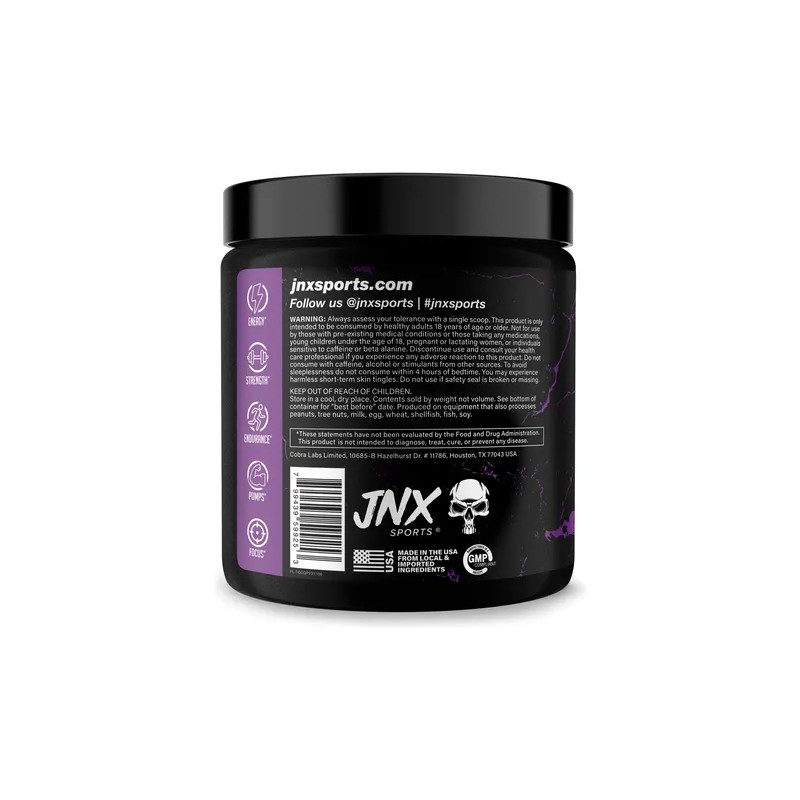 Pre Entreno Jnx Sports The Curse 50 Servicios Sabor Uva