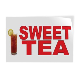 Decal Stickers Multiple Sizes Sweet Tea Red Food Bar Restaurant Truck Industrial Vinyl Safety Sign Label Restaurant & Food 7x5Inches