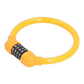 Keenso Candado de Cable de Calidad con Combinación de 4 Dígitos, Cable de Candado para Bicicleta Candados de Cable de Bicicleta con Número de 4 Dígitos de Alta Seguridad para Ciclismo(Naranja)