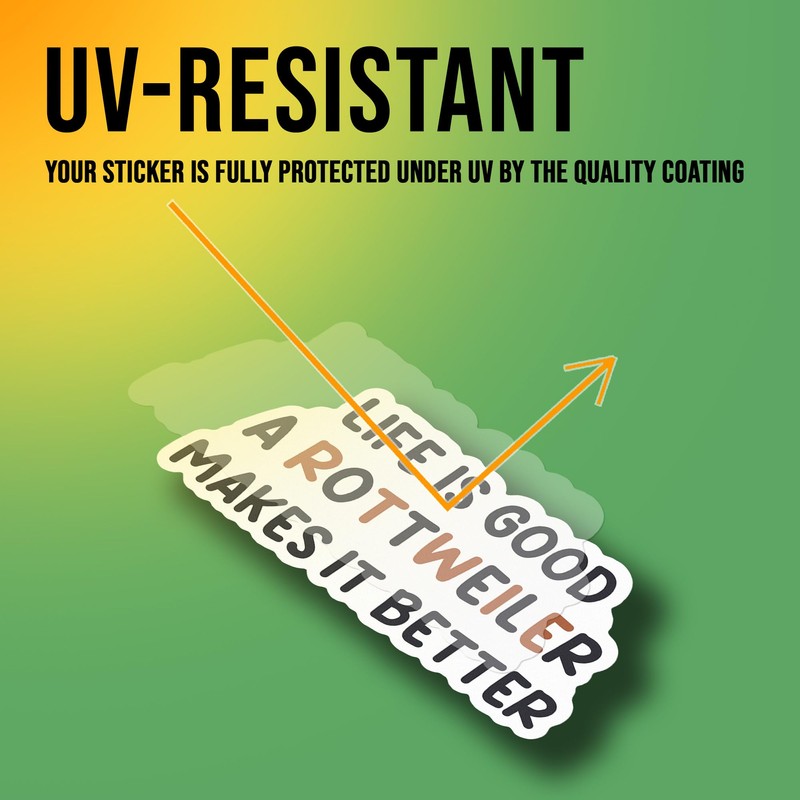 (2pcs) Rottweiler Dog Sticker Rottweiler Lover Decal Life is Good