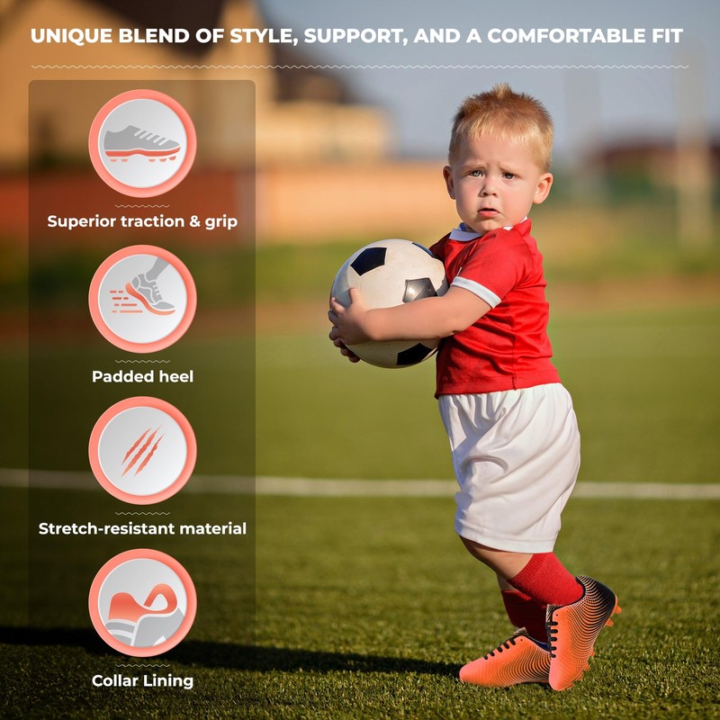 VIZARI Kids UK Stealth FG Outdoor Firm Ground Football Boots/Shoes|