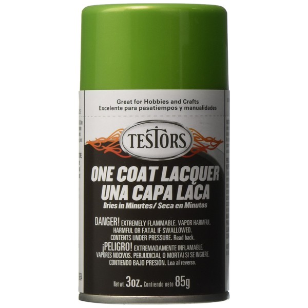 Testors TLACQUER-1835 Aerosol Lacquer Paint 3oz-Lime Ice, 1-Pack, Green