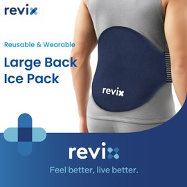 REVIX Extra Large Ice Pack for Back Relief, 2 Pack Reusable Gel Ice Pack Wraps for Lower Back, 13.4” x 11”, Cold Compress Therapy for Waist, Lower Lumbar, Tailbone Discomfort Relief, Muscle Relaxation