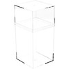 Pioneer Plastics 036C Clear Tall Rectangular Plastic Container, 2.75" W