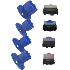 4 Pack Faucet Replacement Part Insert Filter + 4 Pack Removal Wrench Tool, Aerators Water Saving Flow Restrictor Set for Sink Tap Aerators M16.5 18.5 21.5 24 (4Size) /1.2GPM,1.5GPM,1.8GPM,2.2GPM