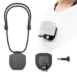 Magnetic Neck Bracket Neck Mount for GoPro, N52 Strong Magnetic Quick Release, First Person View Chest Mount, Handsfree, Cycling Vlog Shooting, Adjustable Strap Anti-Drop for GoPro/DJI Action/Insta360