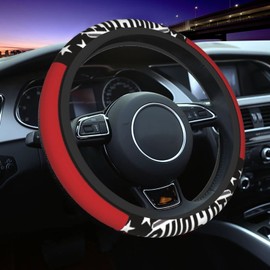 The Universal Elastic Steering Wheel Protective Cover Ohio State is Heat-Resistant and Non-Slip Suitable for Most Vehicles
