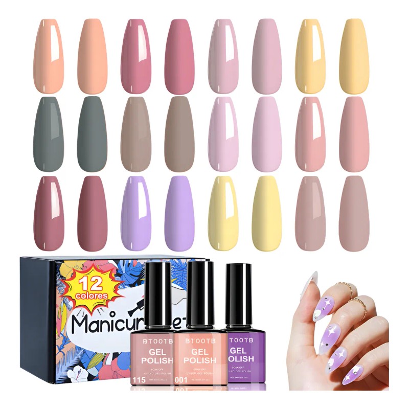 Btootb Geles Semipermanentes Esmaltes Gama 12 Uñas Gelish
