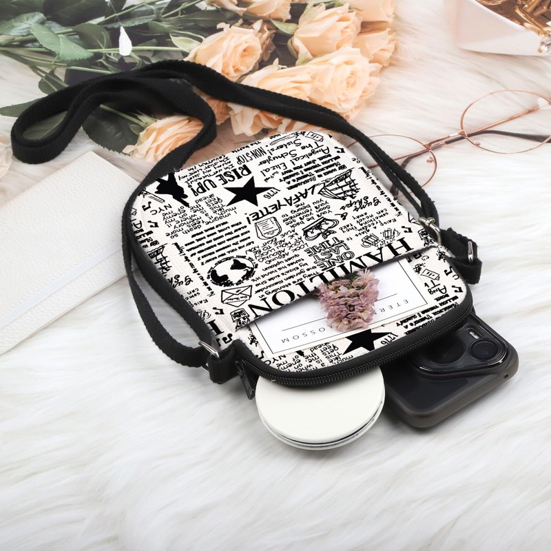 POFULL Hamilton Musical Crossbody Bag Musical Merchandise Broadway Fan Gift