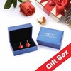 Austrian Crystal Square Drop Leverback Earrings for Women Fashion 14K