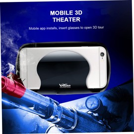 VR Headset Glasses 3D Full Screen Visual Wide-Angle Virtual Reality VRG Pro for 5-7inch Smartphone Movies Games
