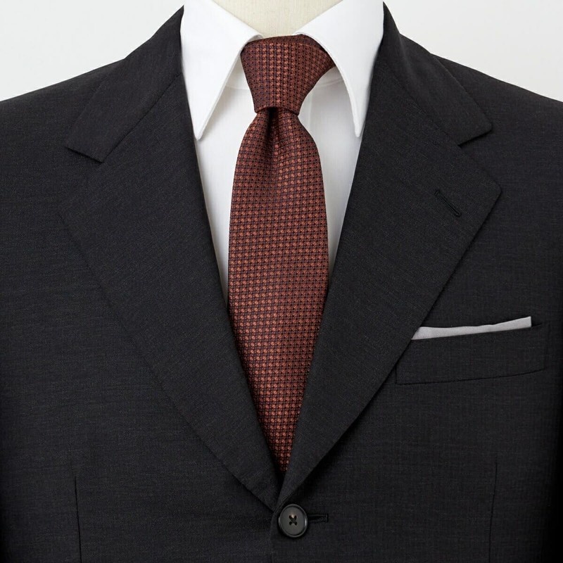 Ojier Men's Necktie, Silk, Regular Tie, Yamanashi Tie, Archival Style,