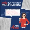 4-Pack Air Filter Factory Replacement For Holmes HWF62, HWF62D, HWF-62,