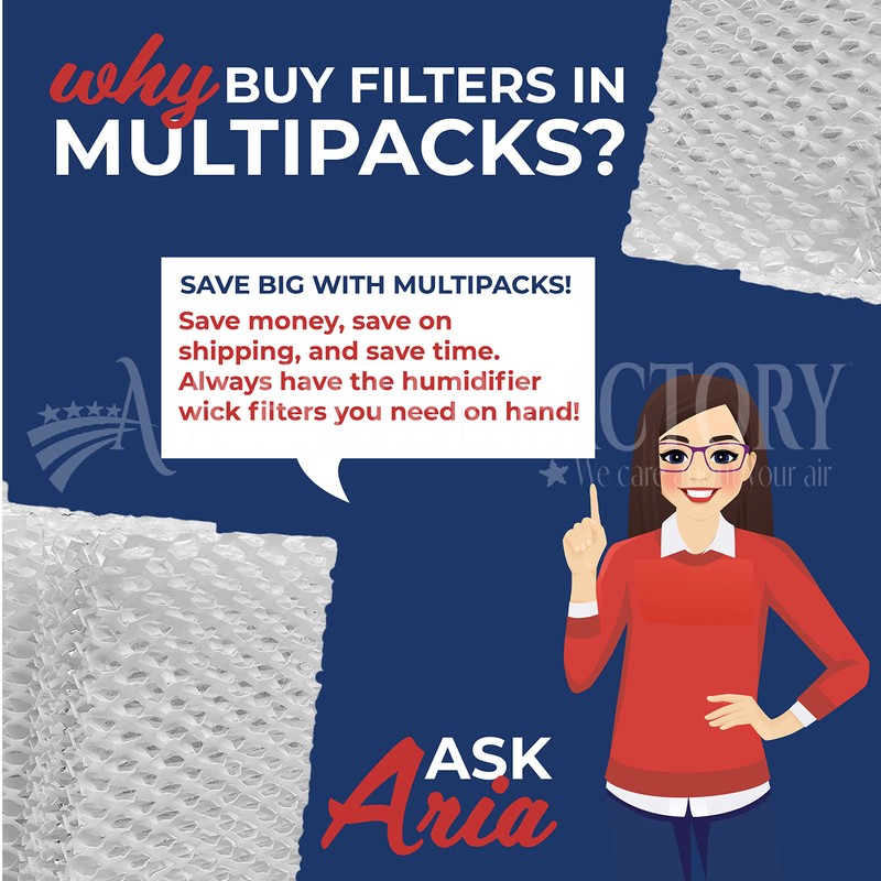 4-Pack Air Filter Factory Replacement For Holmes HWF62, HWF62D, HWF-62,