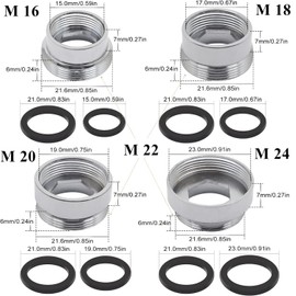 2 Pcs Faucet Adapter, Tap Aerator Connector for Bathroom Kitchen Water Purifier Faucet Adapter Faucet Aerator Water Purifier Adapter (16mm Female to 22mm Male)