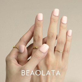 Beaolata Nail Polish Strips, 32PCS Salon Quality Wraps, Long Lasting Gel Nail Stickers for Women Easy Apply& Remove (Molten Heartbeat Red)