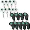 Golf Iron Covers Leather Embroidered Waterproof 4-9 AW PW SW