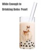 ALINK Glass Boba Straws, 14 mm x 9 inch Reusable
