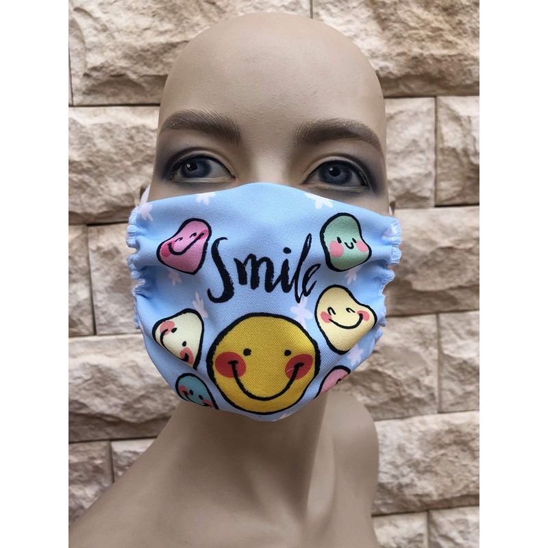 Pack of 2 Children's Washable Reusable Fabric Mask - Spanish