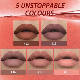 Lipstick and Lip Liner Combo Set, 2 in 1 Liquid Lip Liner Set, Lip Kit With Lip Liner and Gloss, Lip Gloss and Lip Liner Set, Lip Makeup, Matte Lipstick Beauty Daily Cosmetics Gift for Girls (#18, s)