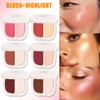 MIESCHER 2 in 1 Pearl Blush Blendable Highlights, Blush+Highlight Sea