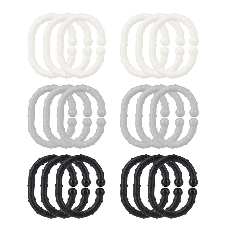 Nuby Linkables, Black, Grey, and White Attachable Links for Strollers,