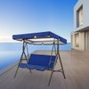Outdoor Terrace 3 Seat Swing Seat Waterproof Cover Swing Top