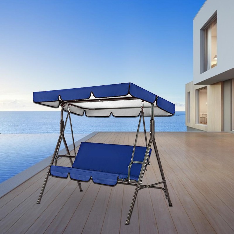 Outdoor Terrace 3 Seat Swing Seat Waterproof Cover Swing Top