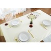 FOLINS&HOME Cream Rectangle Tablecloth 52 x 70 Wrinkle Free Waterproof