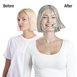Metallic Silver Color Depositing Shampoo Semi Permanent Hair Color with BondHeal Bond Rebuilder - Silver Hair Dye, 6.4 oz