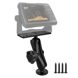 VINmounts Aluminum Anti-Theft Knob Fish Finder Mount with 1.5" / C Size Ball, 5.9'' Long Arm Marine Electronic Mount,Saltwater Resistant Aluminum Bracket Compatible with Garmin, Lowrance and More