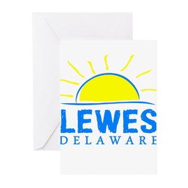CafePress Delaware Lewes Greeting Cards Folded Greeting Cards (10-pack) Matte