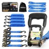 Heavy Duty Ratchet Straps, 1.6" x16' with S Hooks &