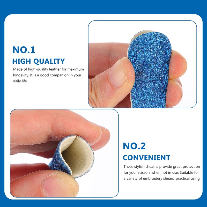 VICASKY 2pcs Leather Scissors Protector Covers for Safe Trimming Tool