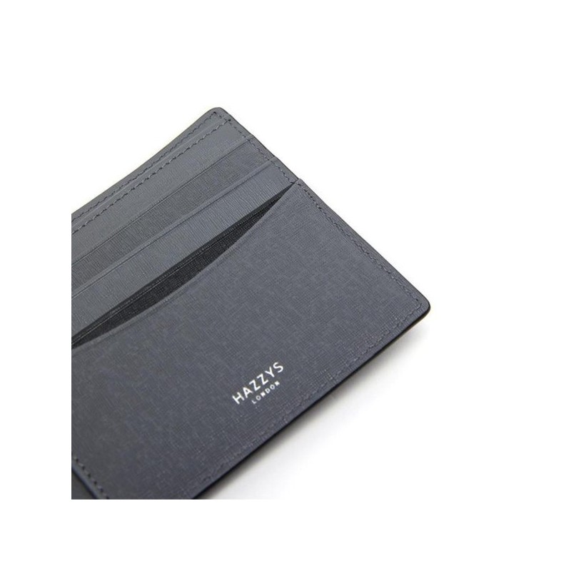 Hazzys (대전신세계)COLOR POINT 블랙 배색포인트 소가죽 슬림 반지갑 HJWA5F330BK (Daejeon