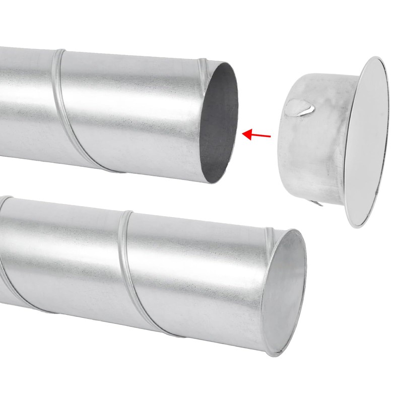 Semetall 2.5 Inch Metal Tee Cap - Round Dryer Vent